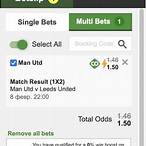 what does -1 mean on a soccer bet